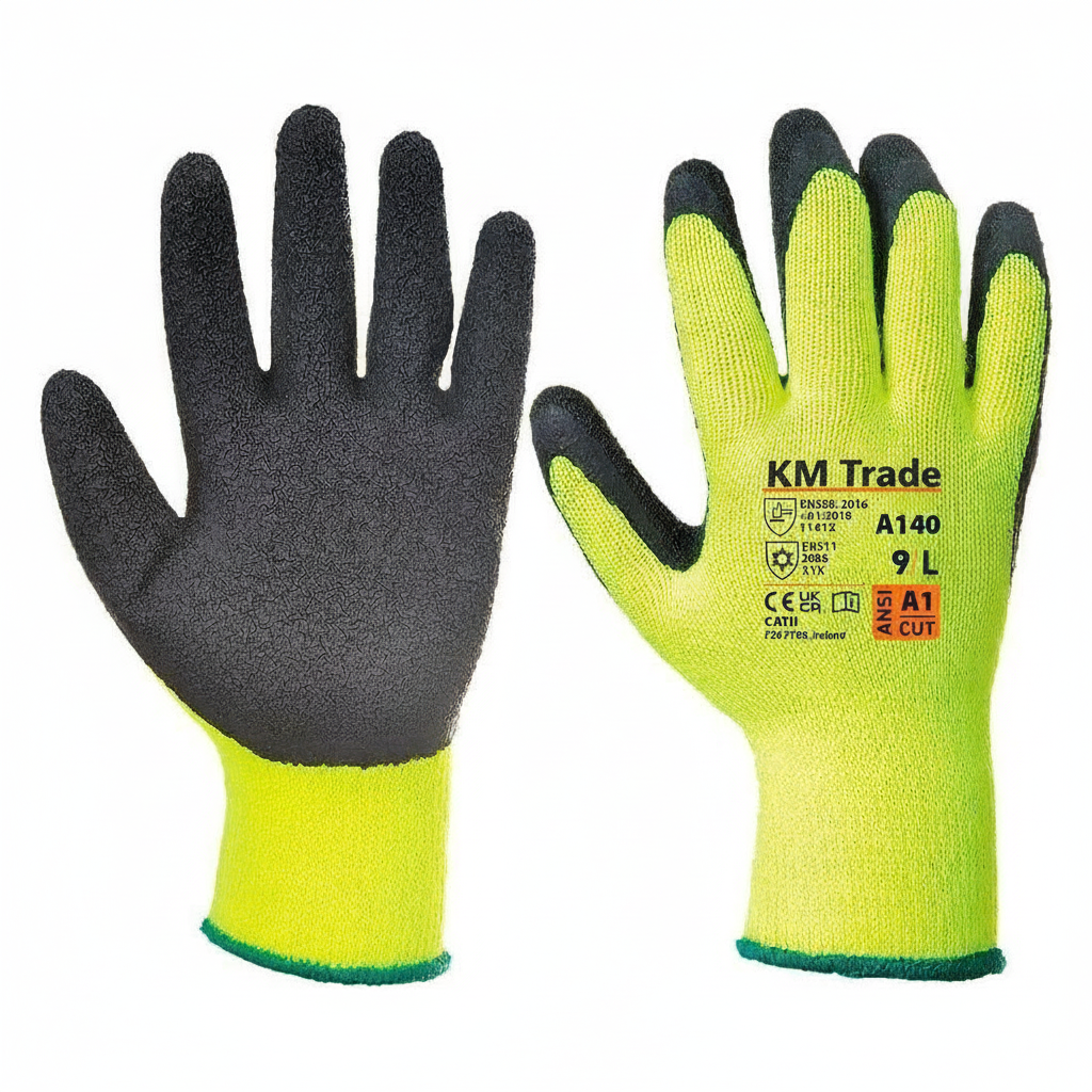 KM Trade High-Vis Safety Gloves