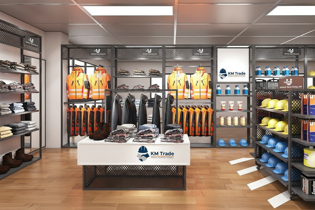 PPE butik med korrekt KM Trade logo